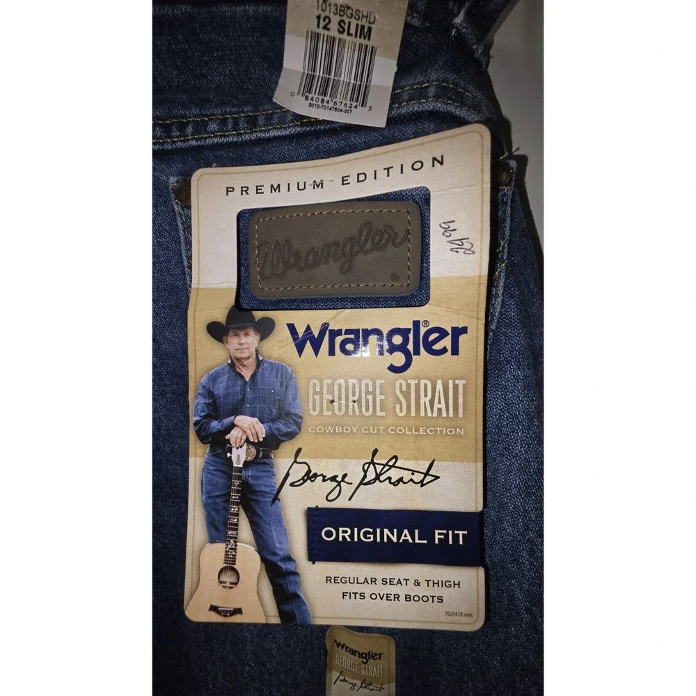 NWT - Wrangler - Cowboy Cut - Boys Size 12 Slim Original Fit George Strait